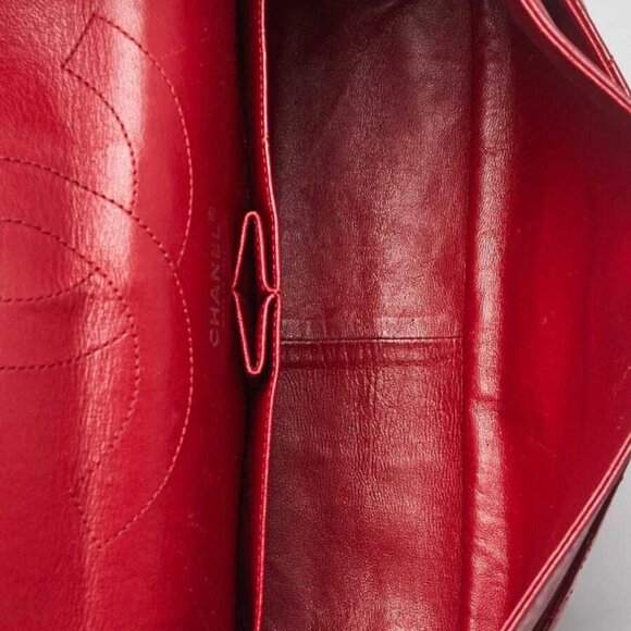 Chanel Red 2.55 Reissue Quilted Classic Patent Leather 227 Jumbo Flap Bag - Picture 4 of 12
